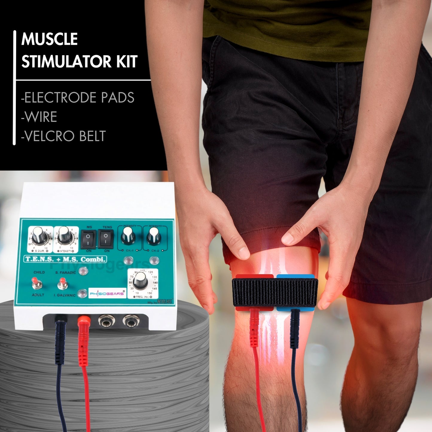 MS 2 pin kit (2pin wire,2 pads,1 valcro)