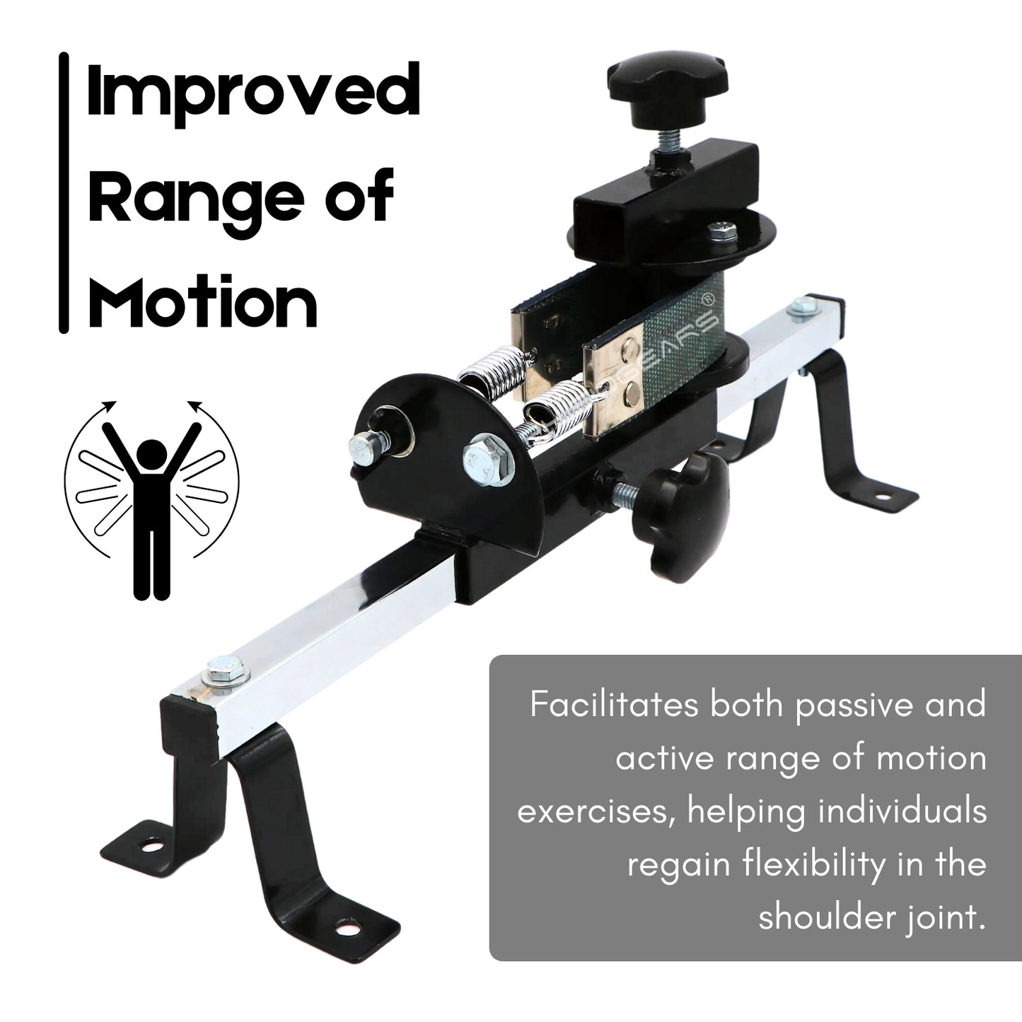 Medical device for improved range of motion with text on a white background