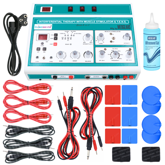 3 IN 1 MANUAL Interferential Therapy + Muscle Stimulator +  Transcutaneous Electrical Nerve Stimulation (Electrode Pad)
