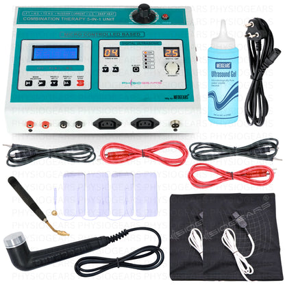 5 In 1 IFT MS Tens Ultrasonic Deep Heat Physiotherapy Machine (Self Adhesive Pad)