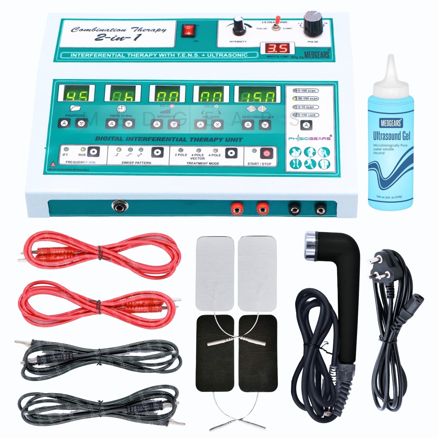 Interferential Therapy 45 + Ultrasound Therapy 2 IN 1 (Self Adhesive Pad)