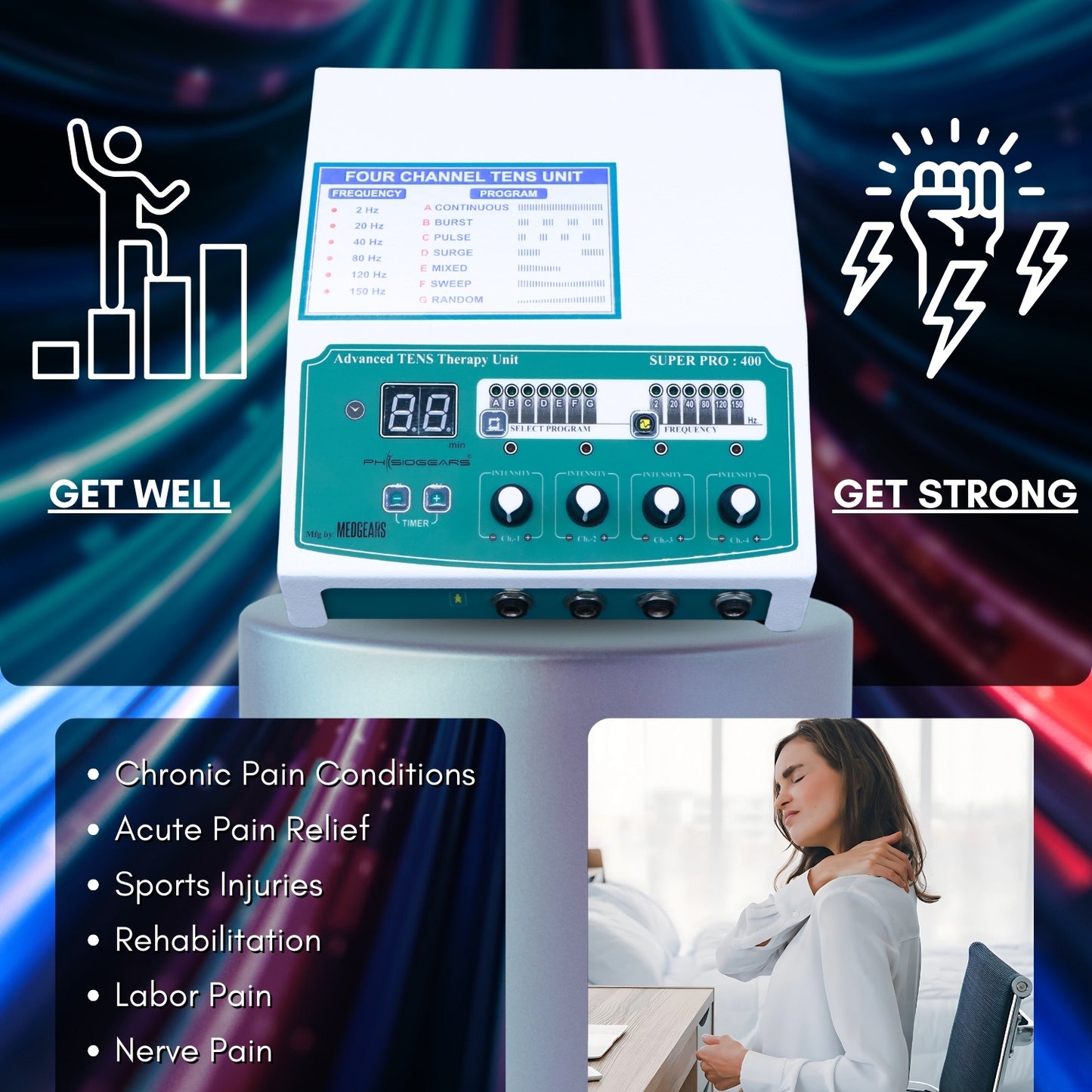 4 Channel Tens Advanced (Electrode Pad)