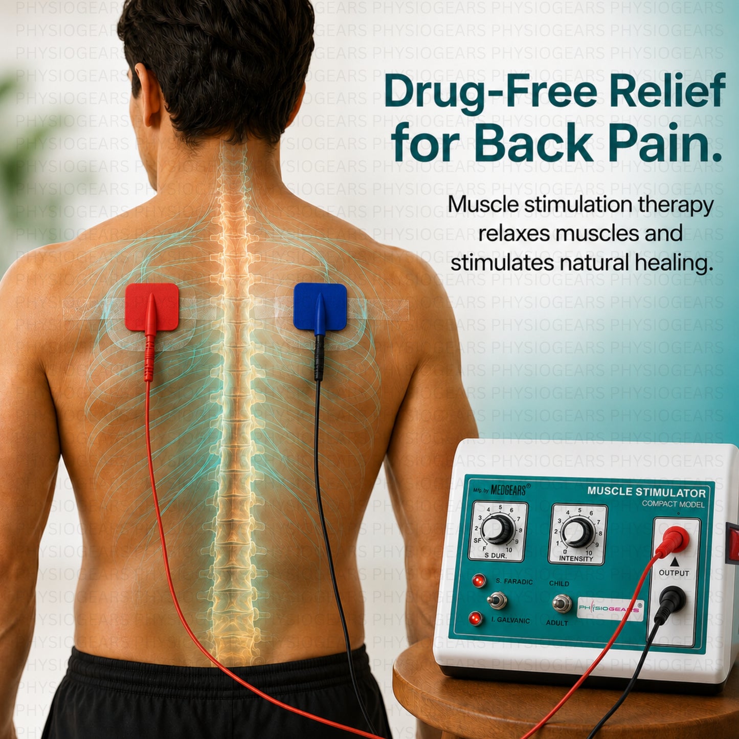 Mini MS 2 Channel Muscle Stimulator Machine