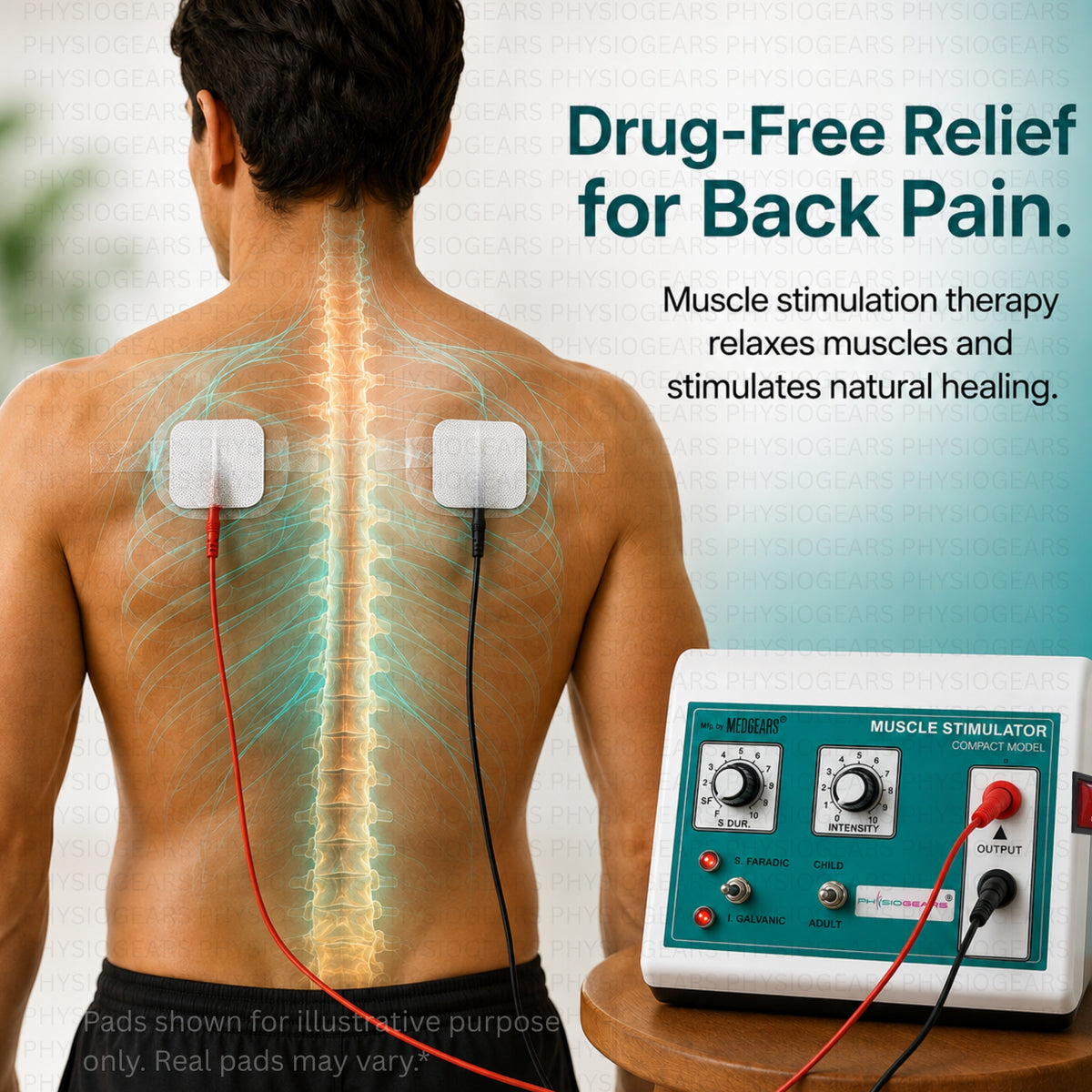 Mini MS 2 Pin muscle stimulator physiotherapy machine