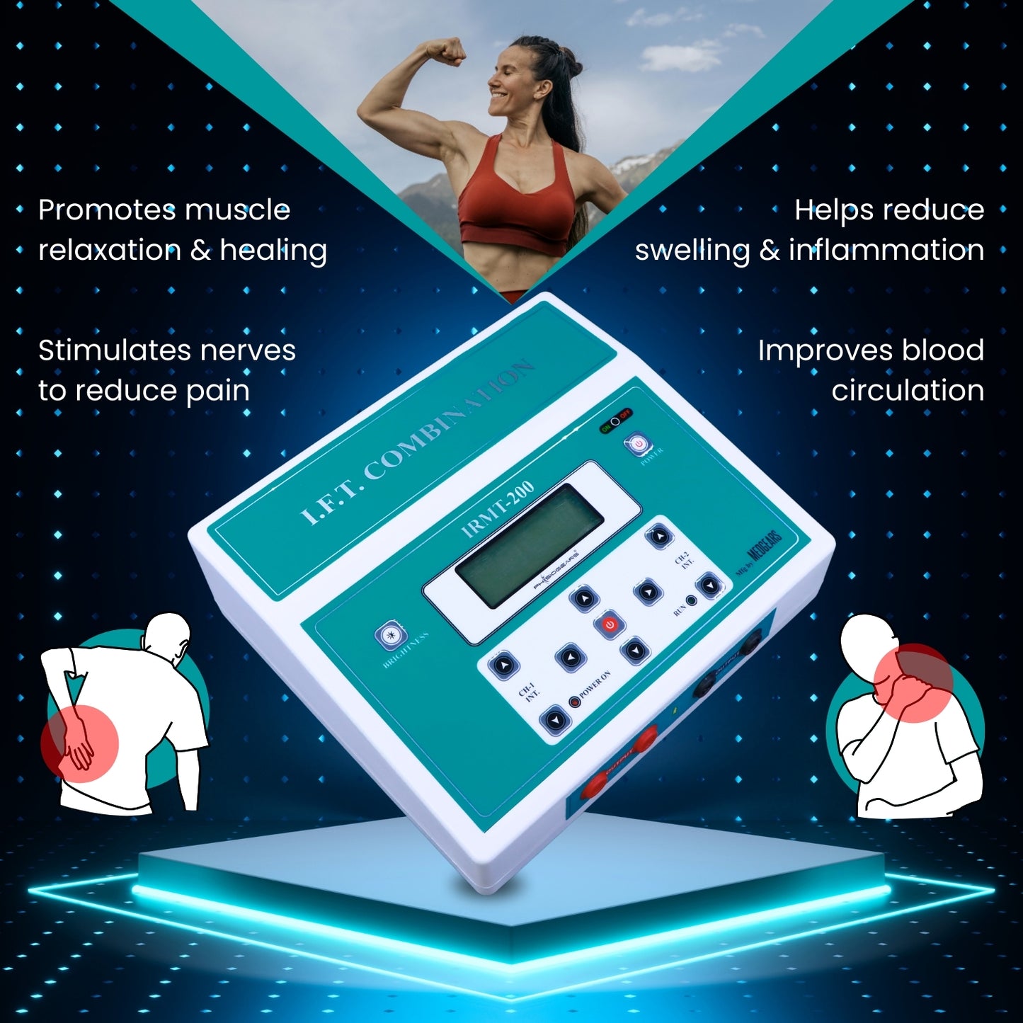 IFT 200 PROG IFT+Tens +MS+ Russian (Electrode Pad)