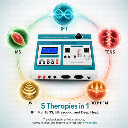 5 In 1 IFT MS Tens Ultrasonic Deep Heat Physiotherapy Machine (Electrode Pad)