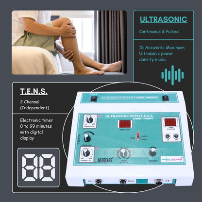 Ultrasound Therapy+ Transcutaneous Electrical Nerve Stimulation 2 Channel (Electrode Pad)