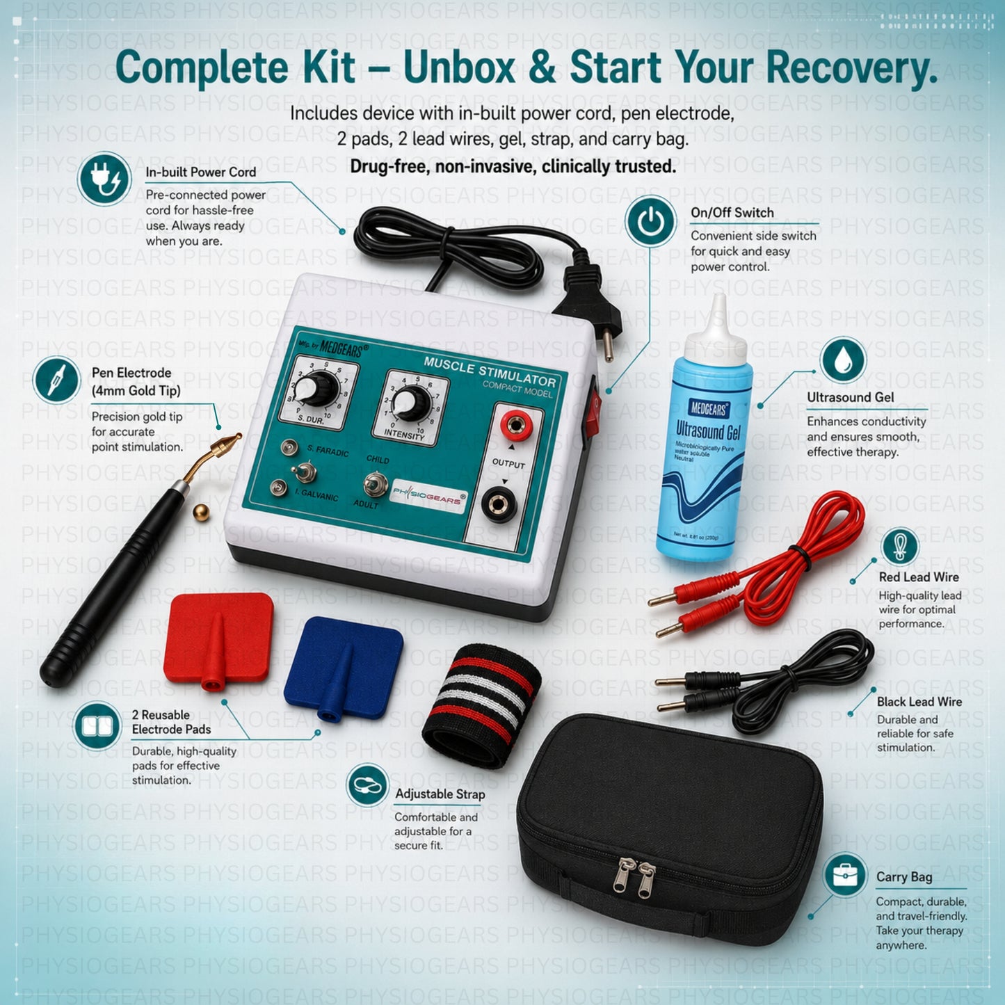 Mini MS 2 Channel Muscle Stimulator Machine