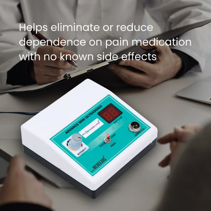 MINI US  on a table with text about pain medication dependence reduction.