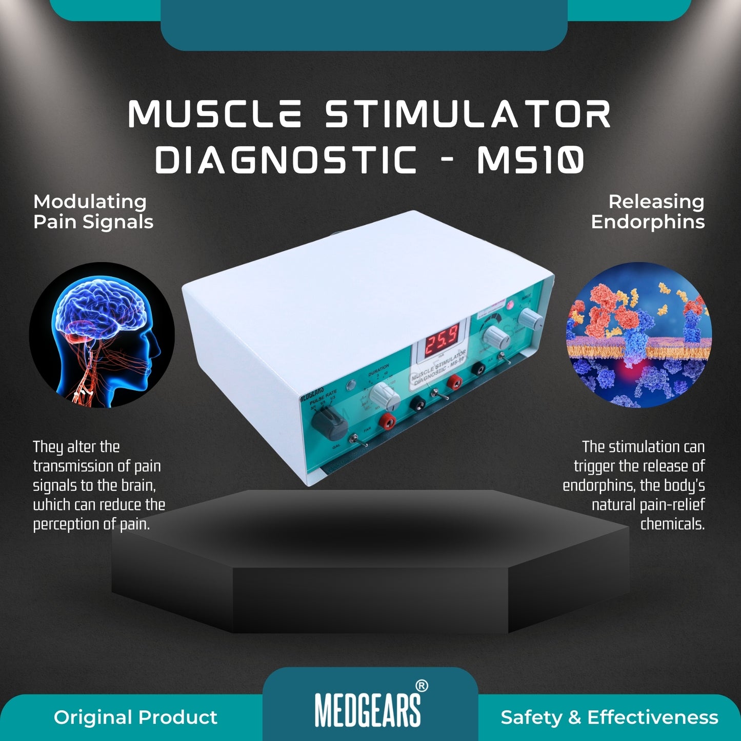 Muscle Stimulator 10 DIGNOSTIC 4 PIN (Self Adhesive Pad)
