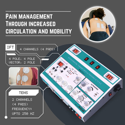 3 IN 1 MANUAL  Interferential Therapy + Ultrasound Therapy + Transcutaneous Electrical Nerve Stimulation (Self Adhesive Pad)