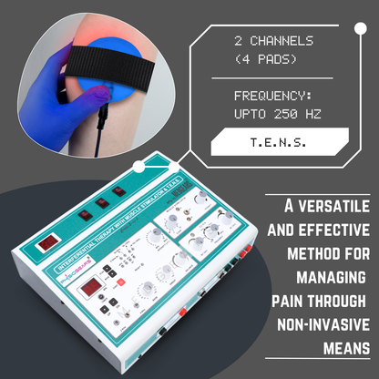 3 IN 1 MANUAL Interferential Therapy + Muscle Stimulator +  Transcutaneous Electrical Nerve Stimulation (Electrode Pad)