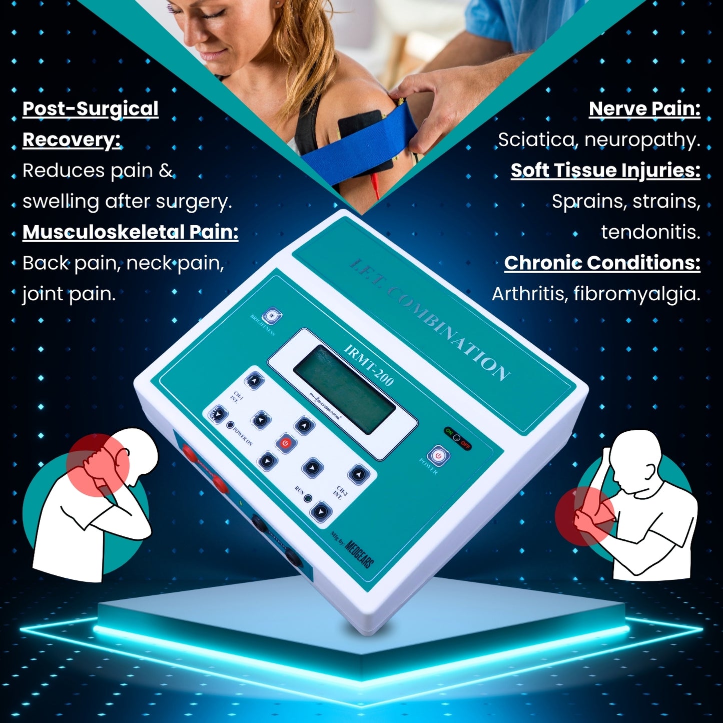 IFT 200 PROG IFT+Tens +MS+ Russian (Electrode Pad)