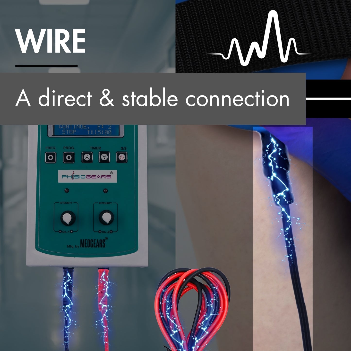 4 ch tens kit(4 wire,8 pads,1 valacro)