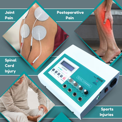 4 CH Transcutaneous Electrical Nerve Stimulation LCD (Self Adhesive Pad)