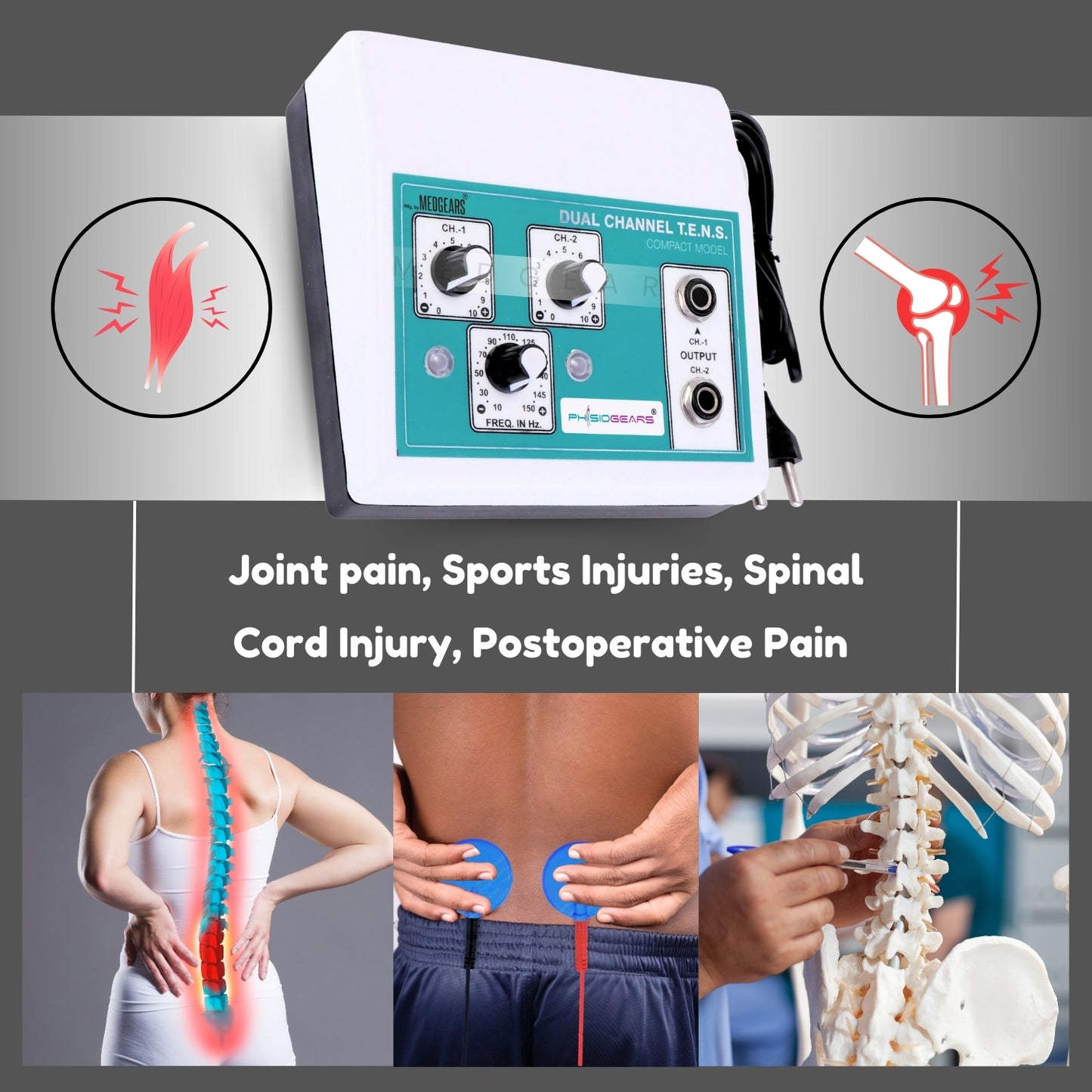 Mini Transcutaneous Electrical Nerve Stimulation 2 PIN (Electrode Pad)