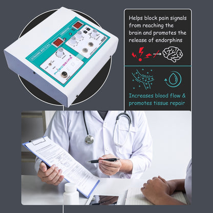 Ultrasound Therapy + Transcutaneous Electrical Nerve Stimulation  2Channels  (Self Adhesive Pad)