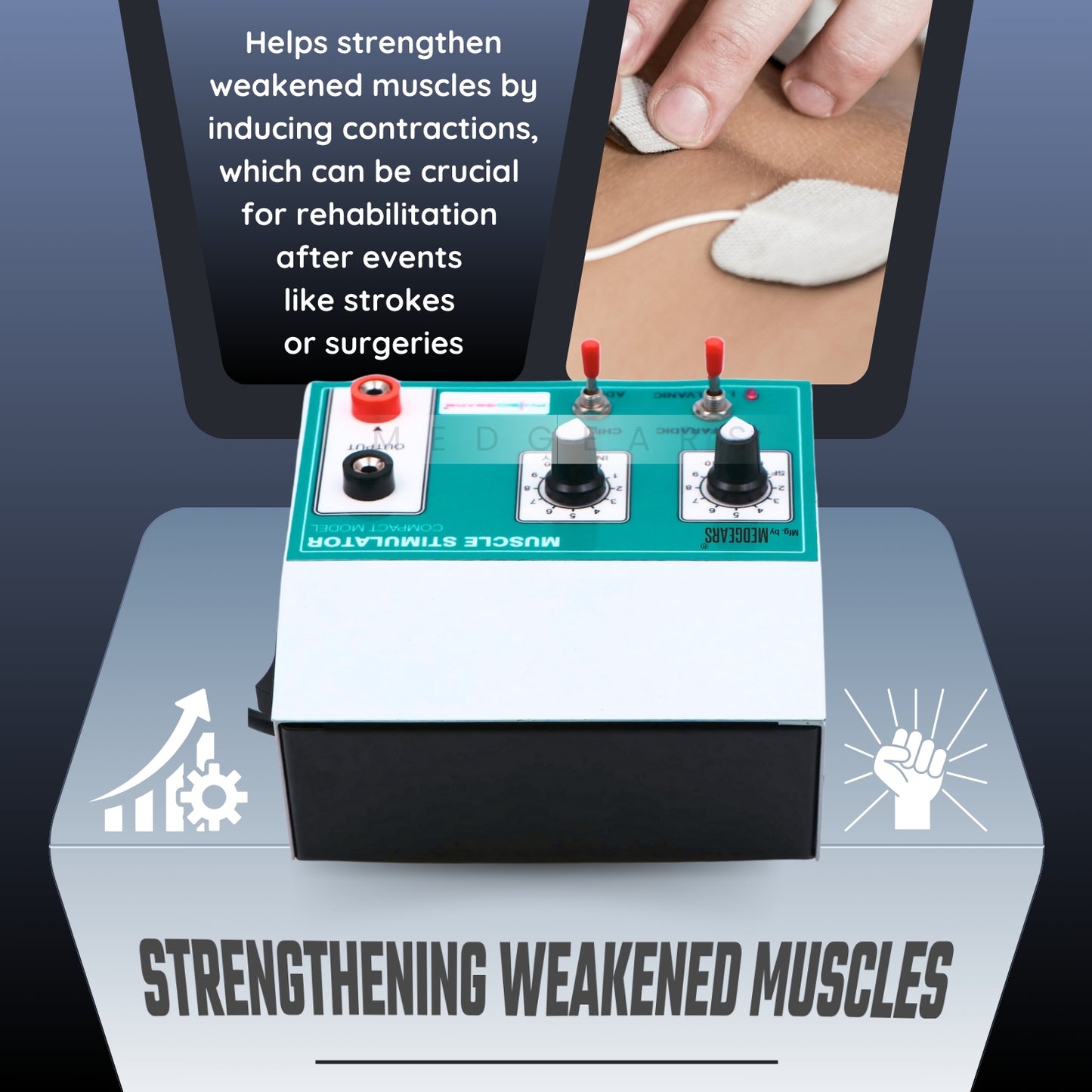 Mini Muscle Stimulator 2 PIN (Self Adhesive Pad)