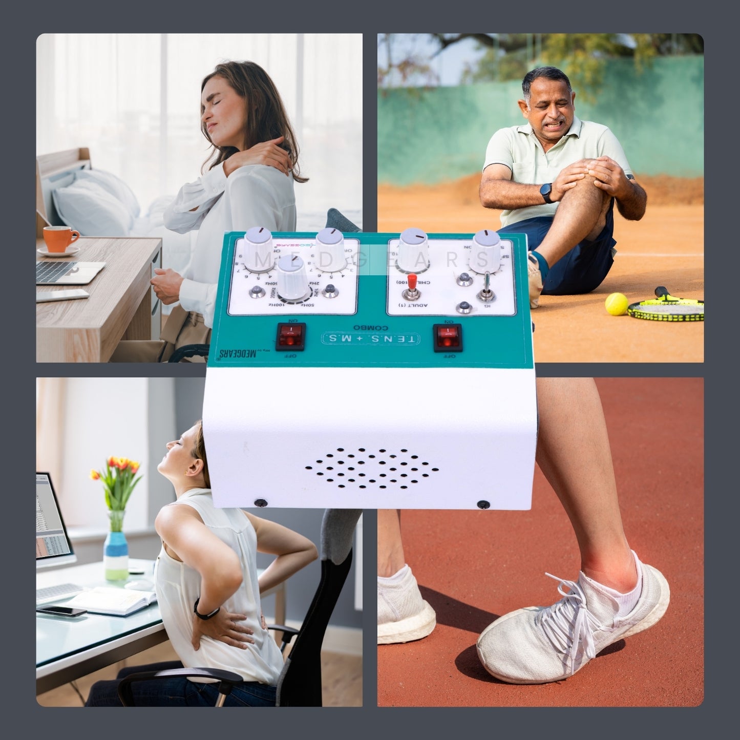 Transcutaneous Electrical Nerve Stimulation + Muscle Stimulator DELUXE (Electrode Pad)