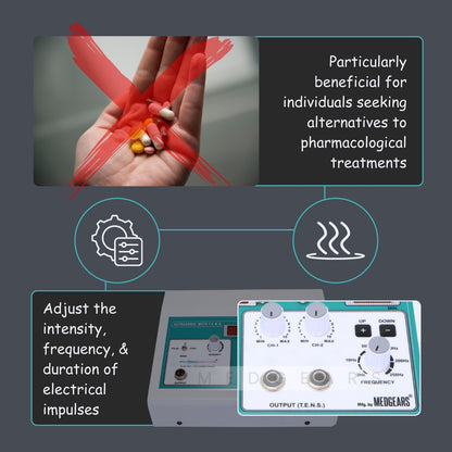 Ultrasound Therapy + Transcutaneous Electrical Nerve Stimulation  2Channels (Electrode Pad)