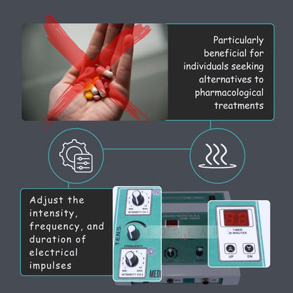 Ultrasound Therapy+ Transcutaneous Electrical Nerve Stimulation 2 Channel (Self Adhesive Pad)