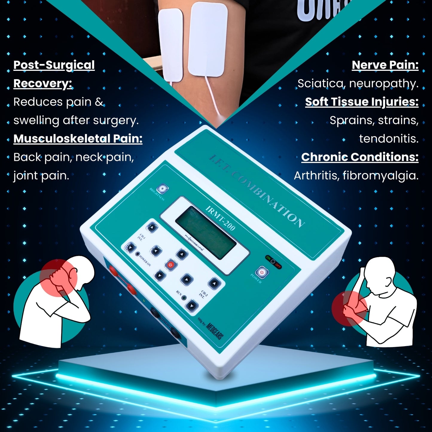 IFT 200 PROG IFT+Tens +MS+ Russian (Self Adhesive Pad)
